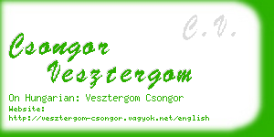 csongor vesztergom business card